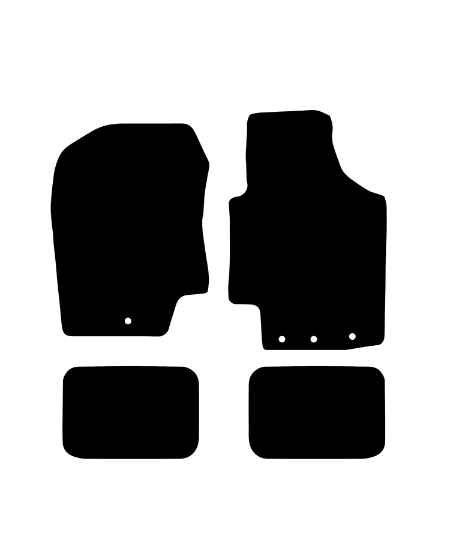 Hyundai i20 (2010-2014) Car Mats (4 clips) Mat Shape