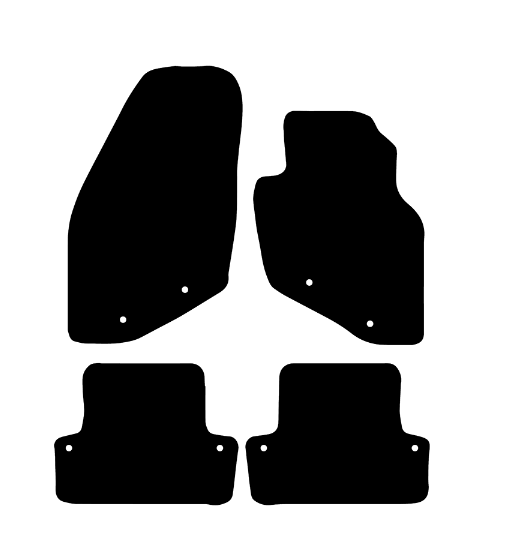 Volvo S60 (2000-2010) Car Mats (With Clips) Mat Shape