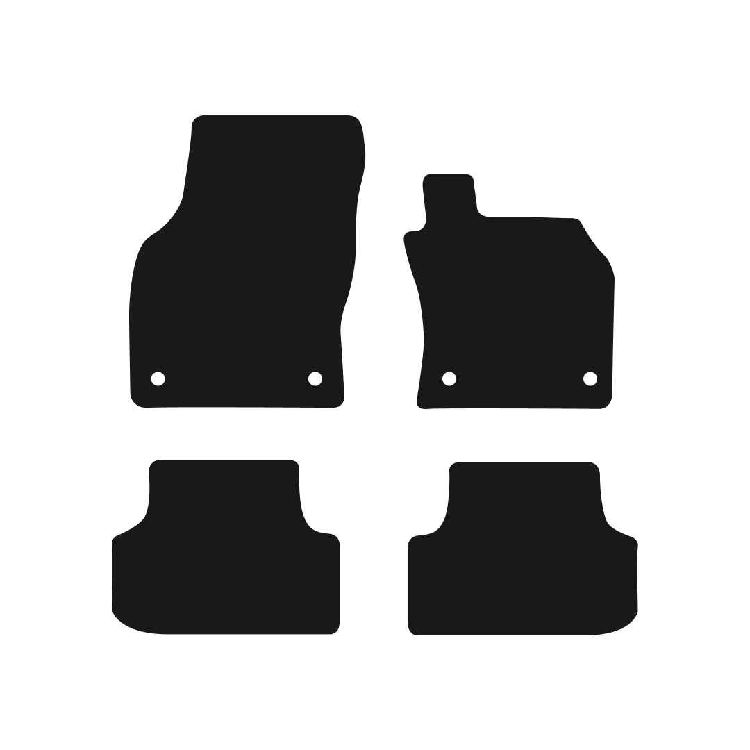Audi A3 & S3 2020-2024 (4 Clips) Car Mats Mat Shape