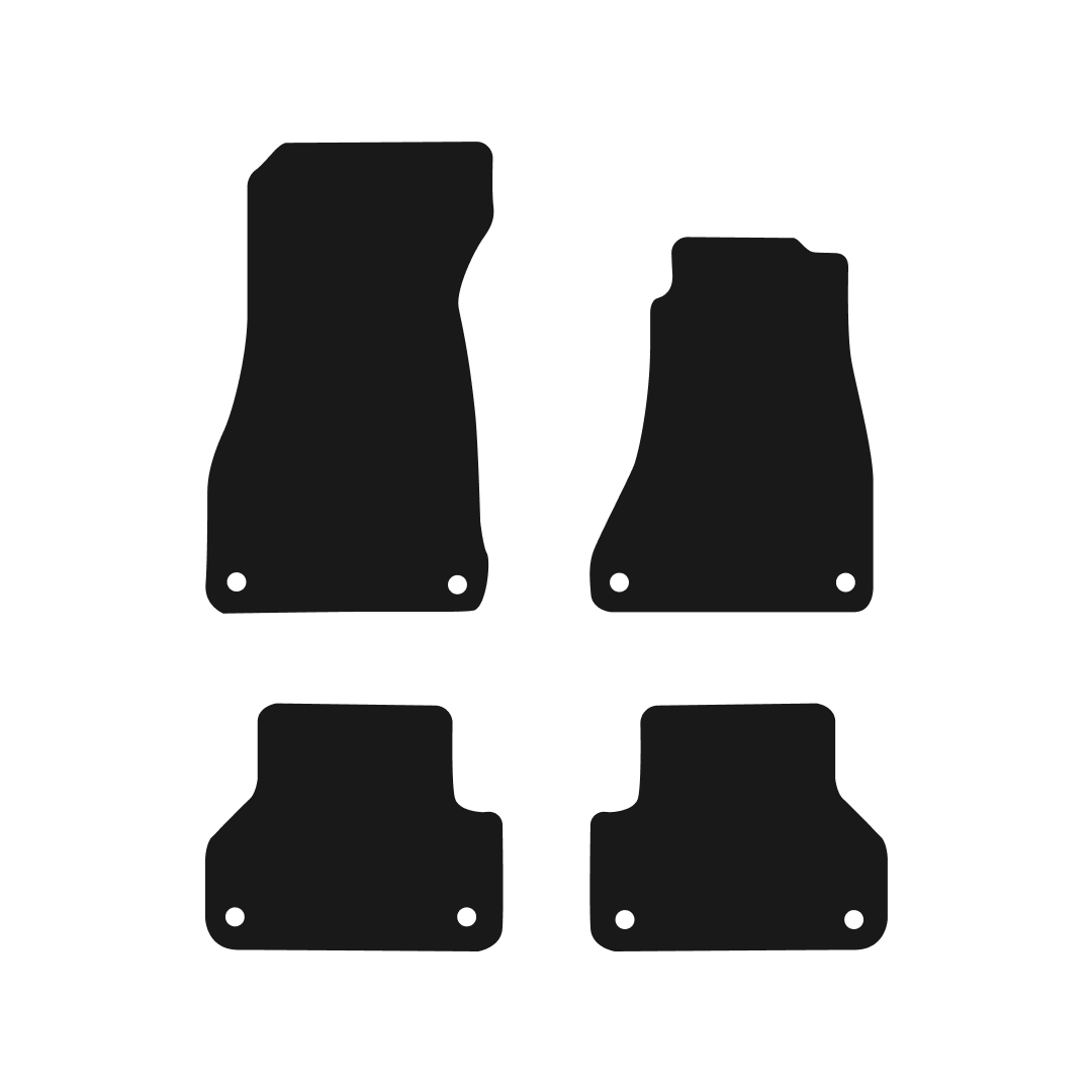 Audi A4 (2016-2024) Car Mats (8-clips) Mat Shape