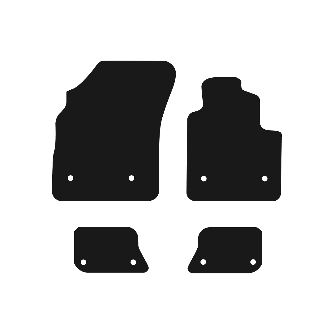 Bentley Continental GT (2003-2010) Car Mats (including clips in rear) Mat Shape