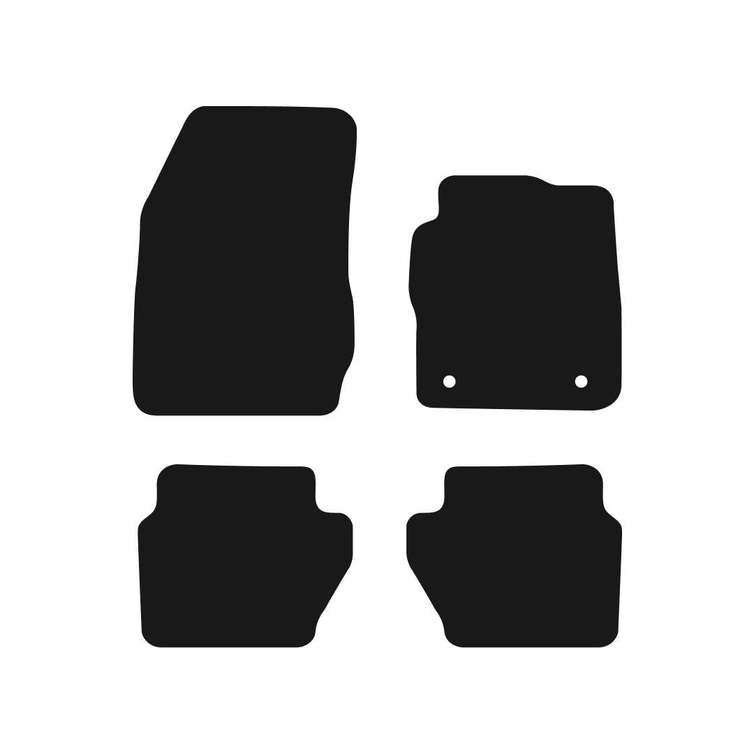 Ford Fiesta MK7 (2011-2017) (Round Fixings) Car Mats Mat Shape