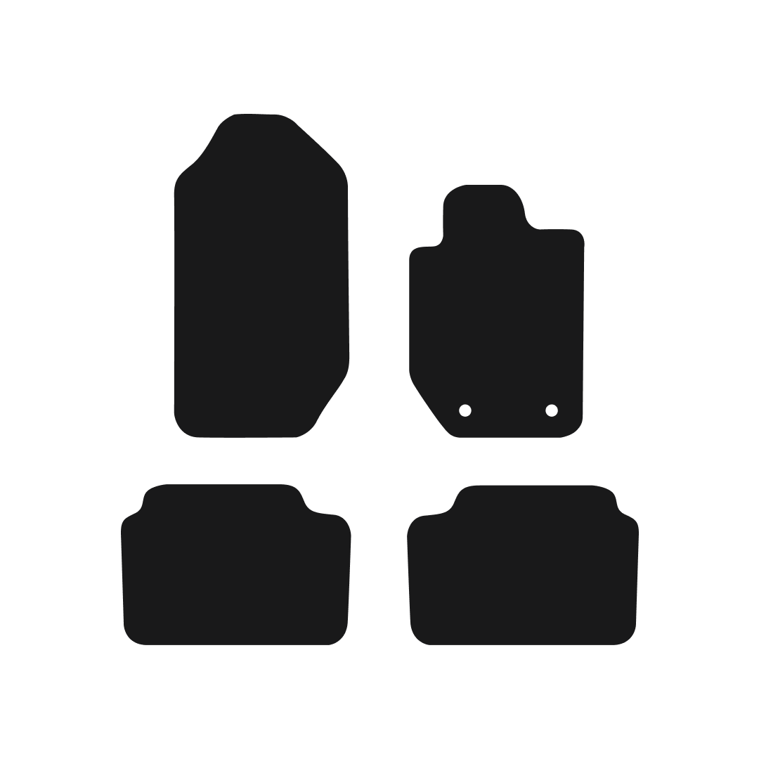 Ford Ranger SuperCab (2012-2022) Car Mats Mat Shape