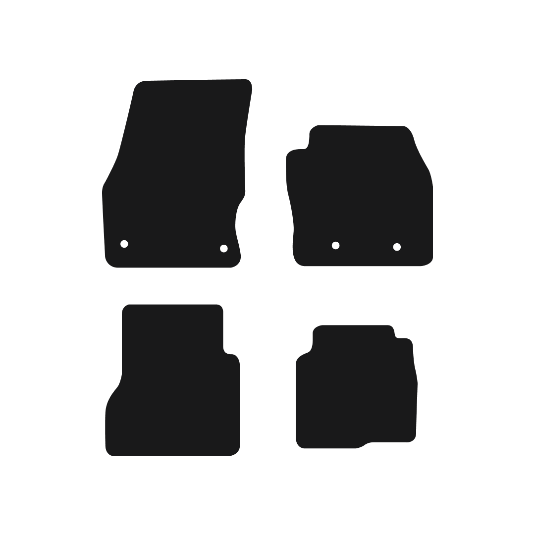 Ford Transit Connect Crew Cab Van (2016-2022) Van Mats (SWB Version - 4 Clips) Mat Shape