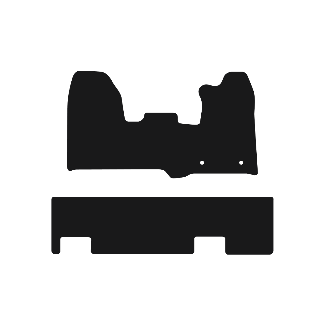 Ford Transit Custom Double Cab Van (2013-2015) Van Mats (Single Door) Mat Shape
