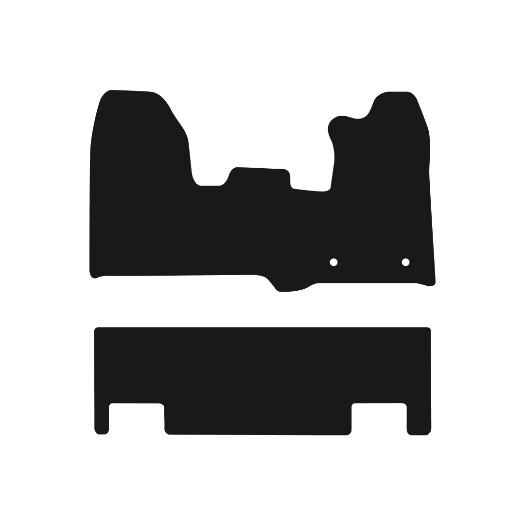 Ford Transit Custom Double Cab Van (2013-2015) Van Mats (Twin Side Door - 2 Clips) Mat Shape
