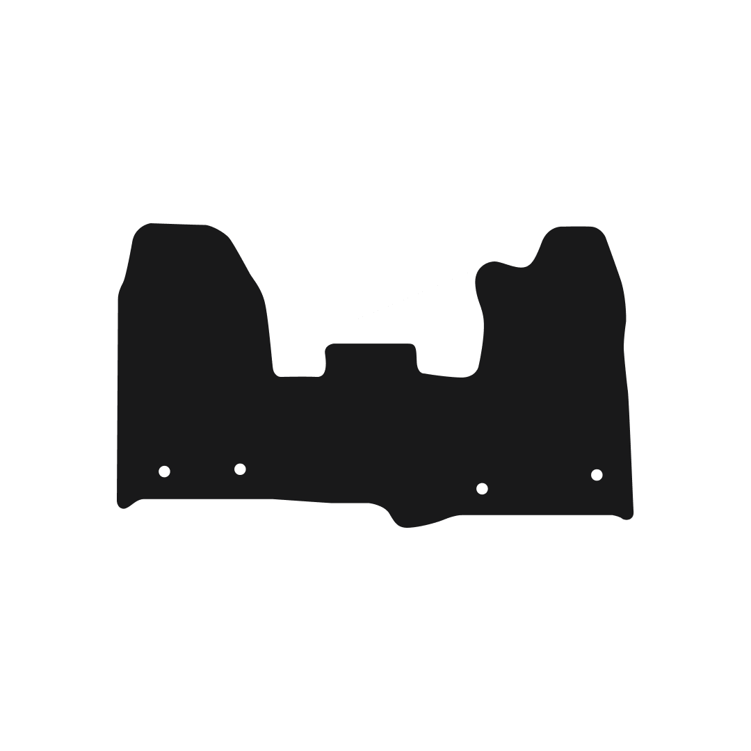 Ford Transit Custom Van (2015-2018) Van Mats (Drivers Side Holes Offset - 4 Clips) Mat Shape