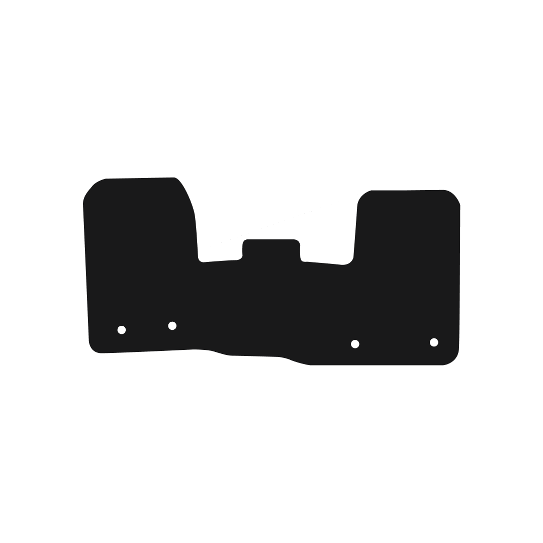 Ford Transit Custom Van (2019-2023) Van Mats (1 Piece Front, Drivers Side Holes Inline) Mat Shape