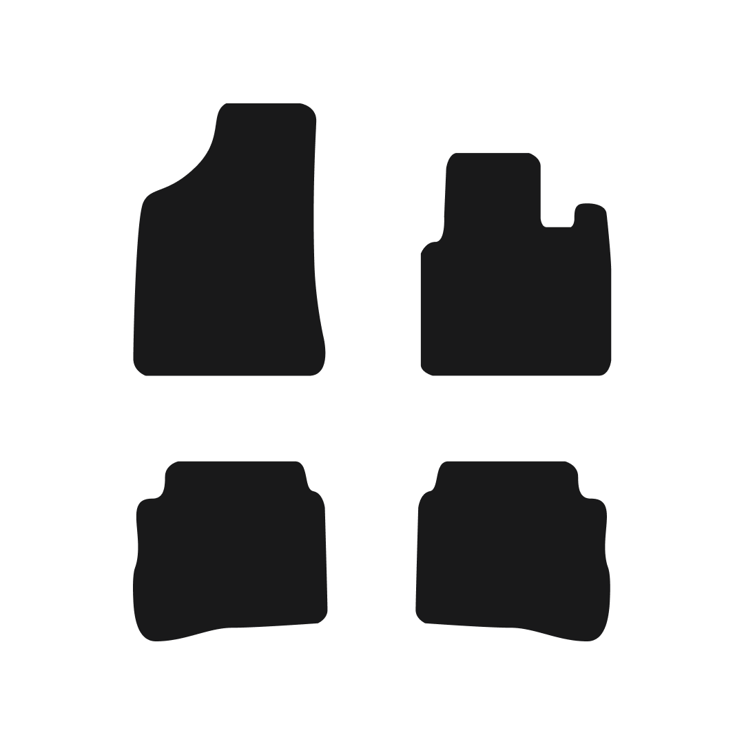 Hyundai Santa Fe (2009-2012) Car Mats (5-Seater) Mat Shape
