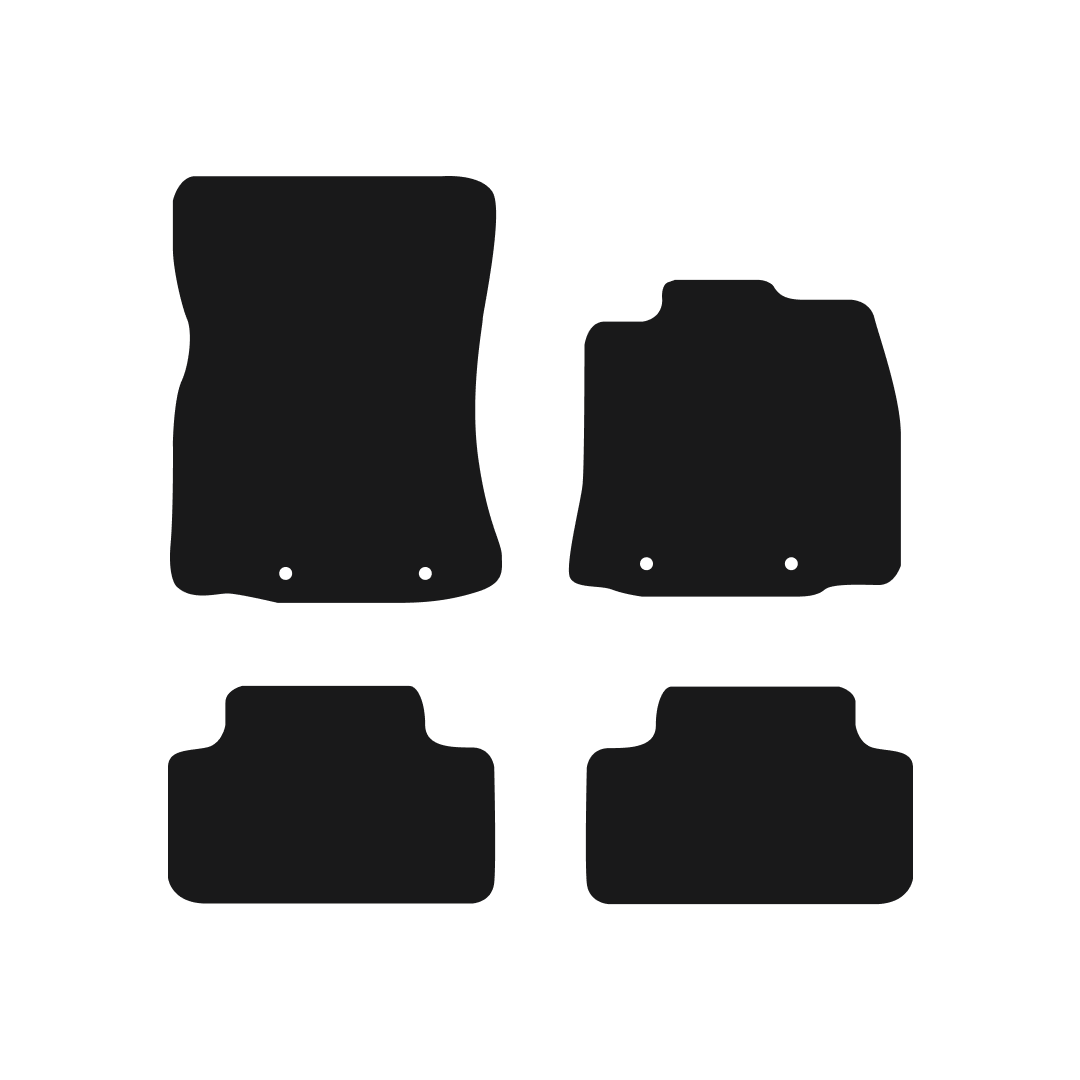 Jaguar XJ (2010-2024) Car Mats (SWB) 4-Fixings Mat Shape
