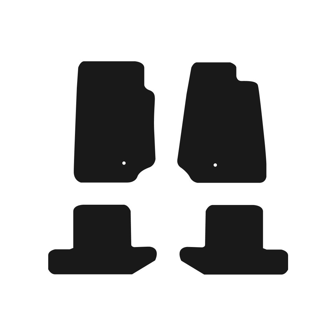 Jeep Wrangler (2007-2014) Car Mats (2 Door) Mat Shape