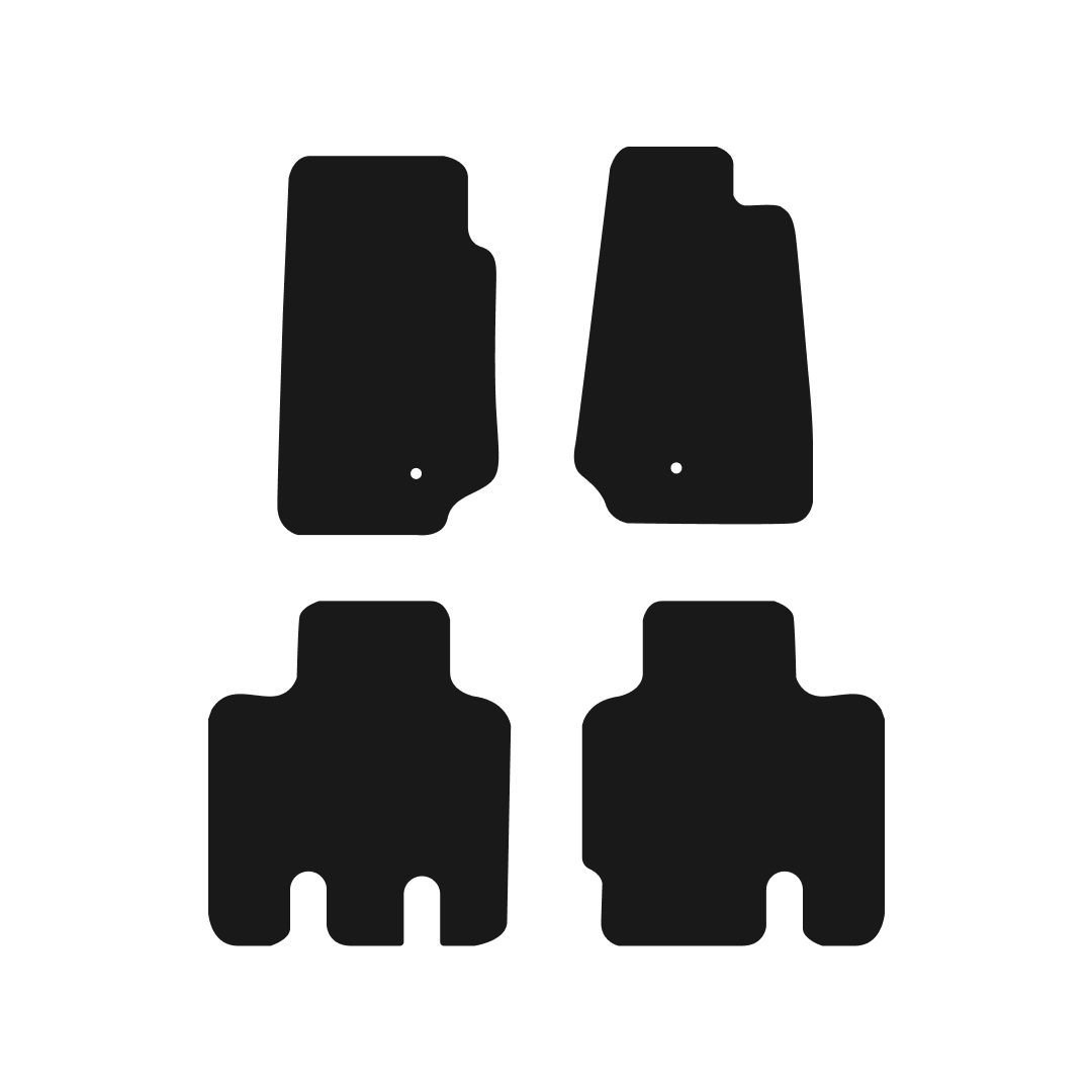 Jeep Wrangler (2007-2014) Car Mats (4 Door) Mat Shape