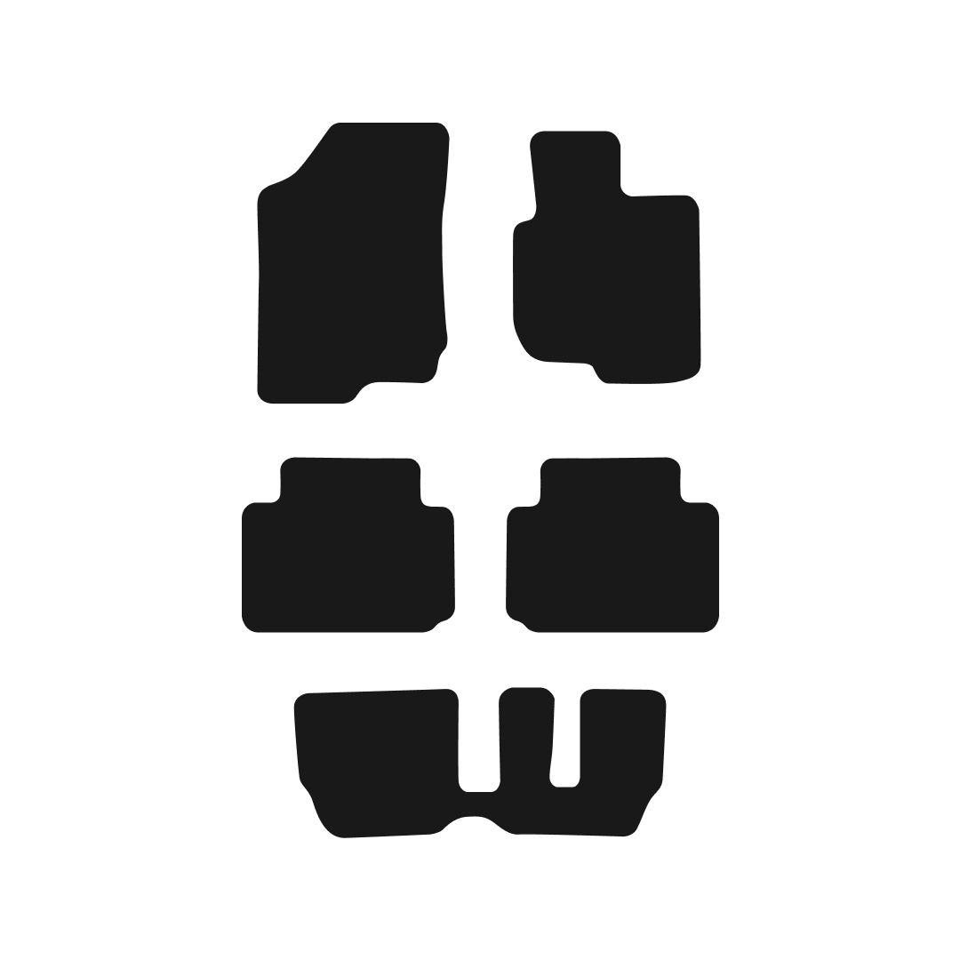 Kia Carens (2007-2012 Automatic Gearbox) 7-Seater Car Mats Mat Shape