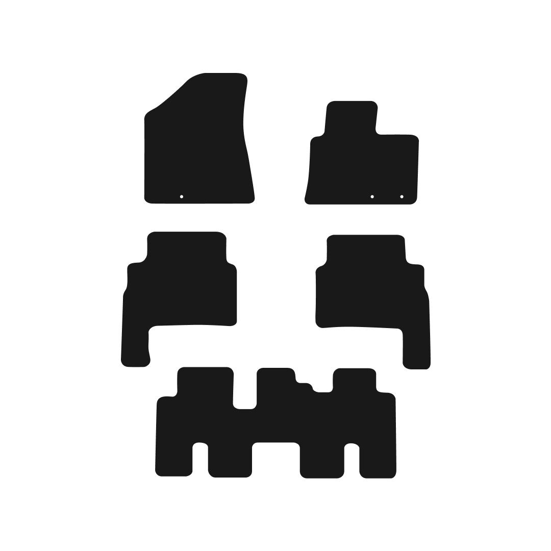 Kia Sorento (2010-2012) Car Mats (7 Seater) Mat Shape