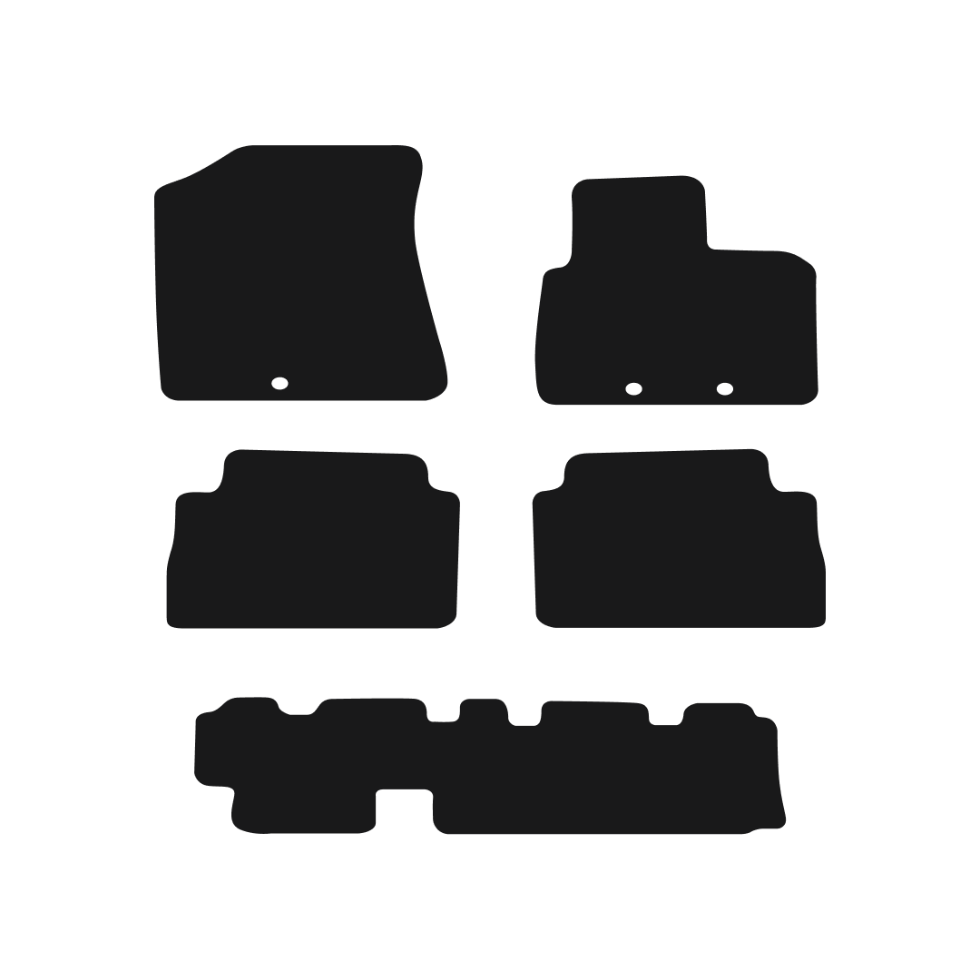 Kia Sorento (2012-2015) Car Mats (7 Seater) Mat Shape