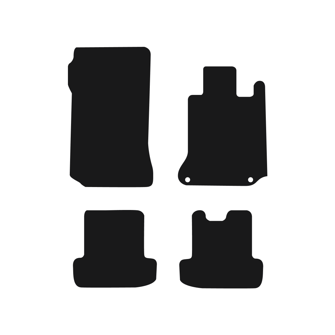 Mercedes C Class Coupe (2011-2015) Car Mats (Automatic) Mat Shape
