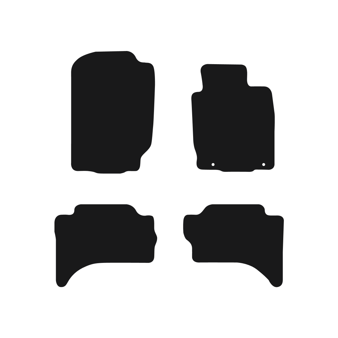 Mitsubishi L200 Double Cab (2015-2024) Car Mats (Squared Edge) Mat Shape