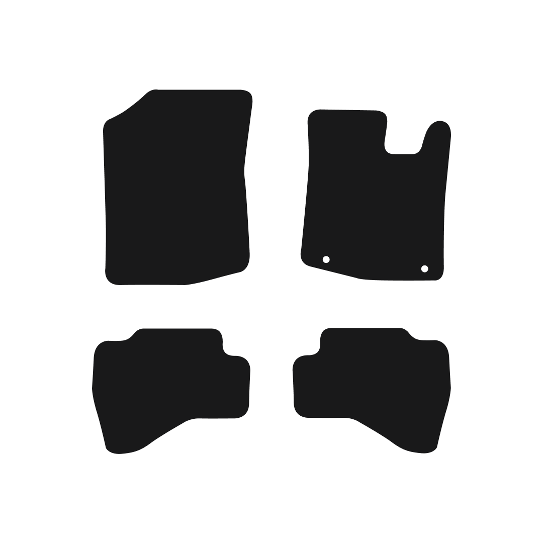Peugeot 107 (2005-2014) Car Mats (2 - Clips) Mat Shape