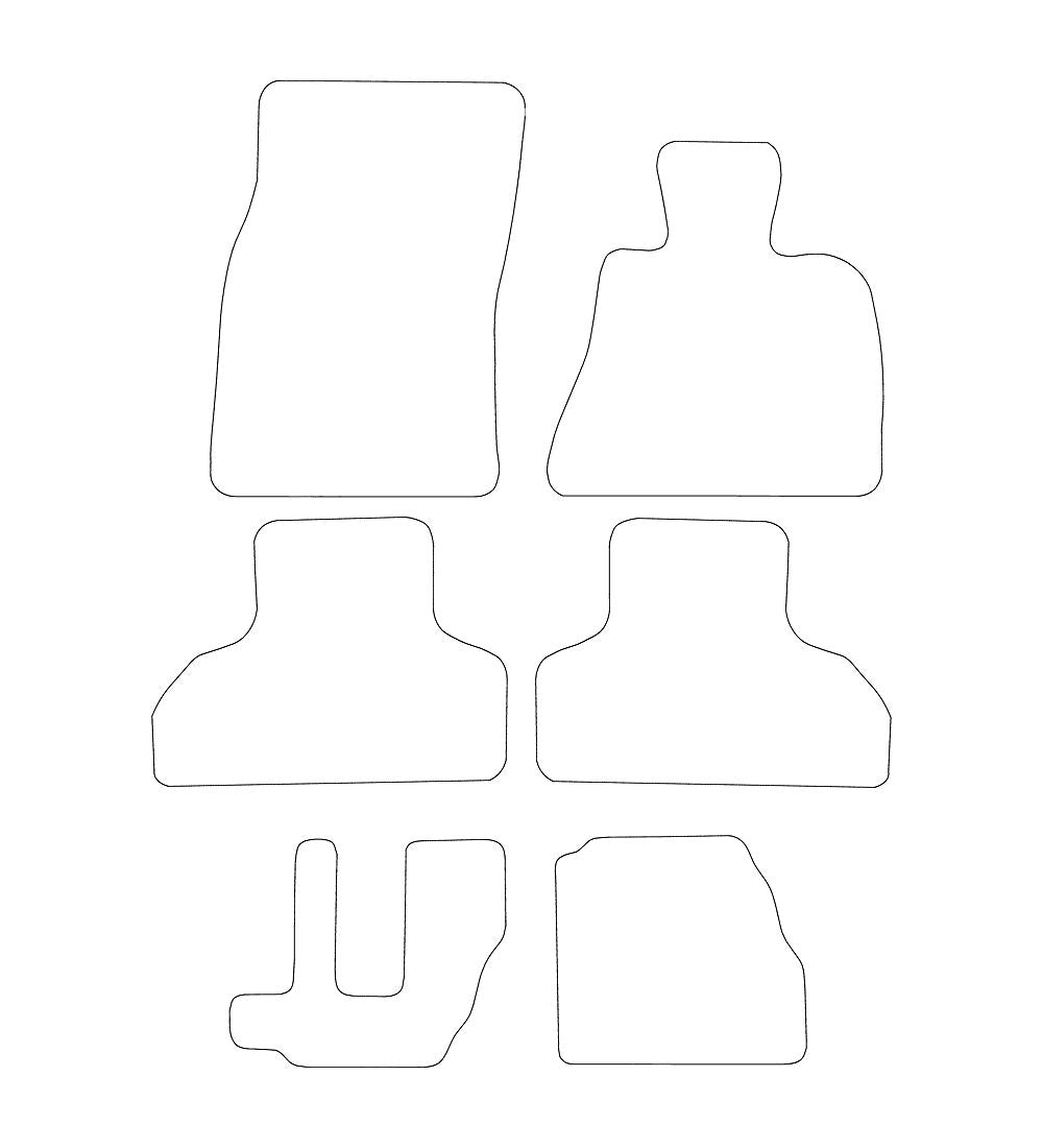 BMW X5 F15 (2013-2018) Car Mats (6-Piece) Mat Shape