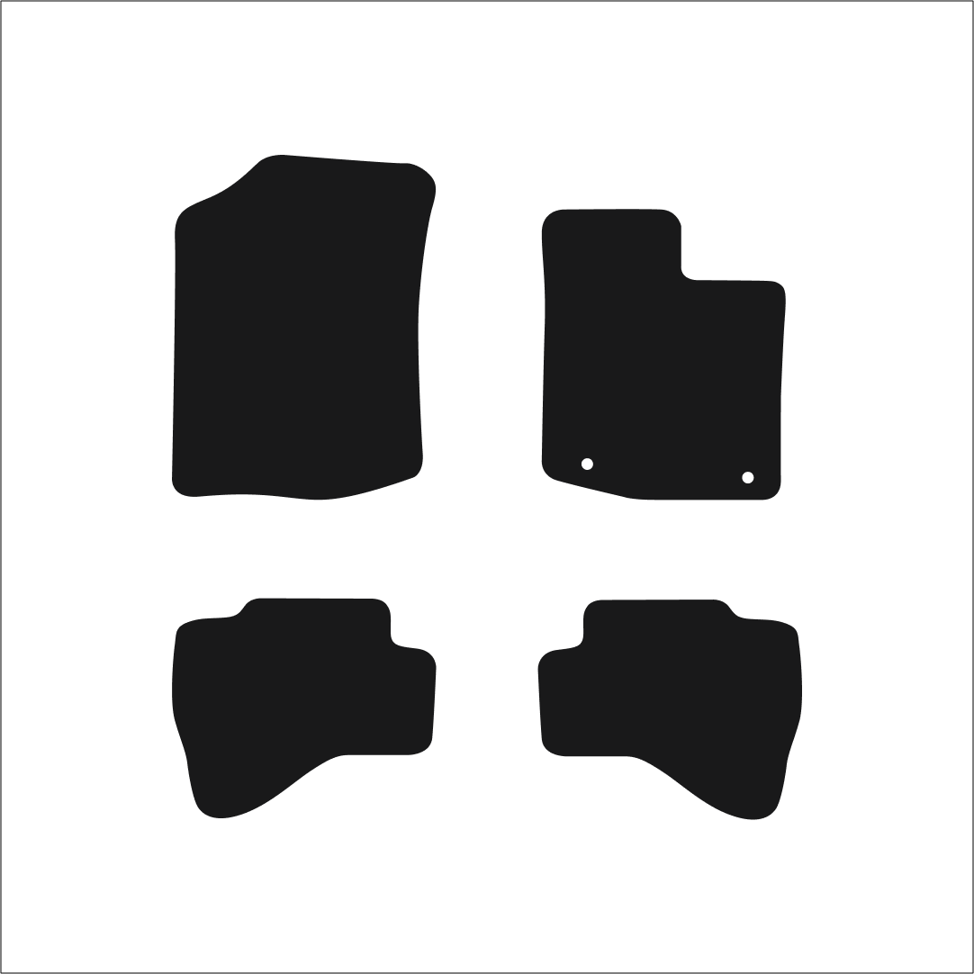 Toyota Aygo (2005-2014) Car Mats (Two Fixings) Mat Shape