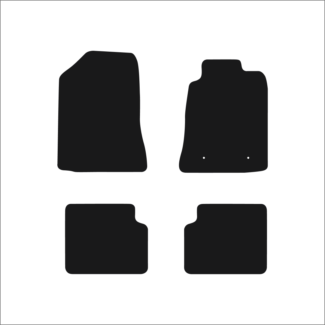 Toyota Corolla Colour Collection (2005-2007) Car Mats Mat Shape