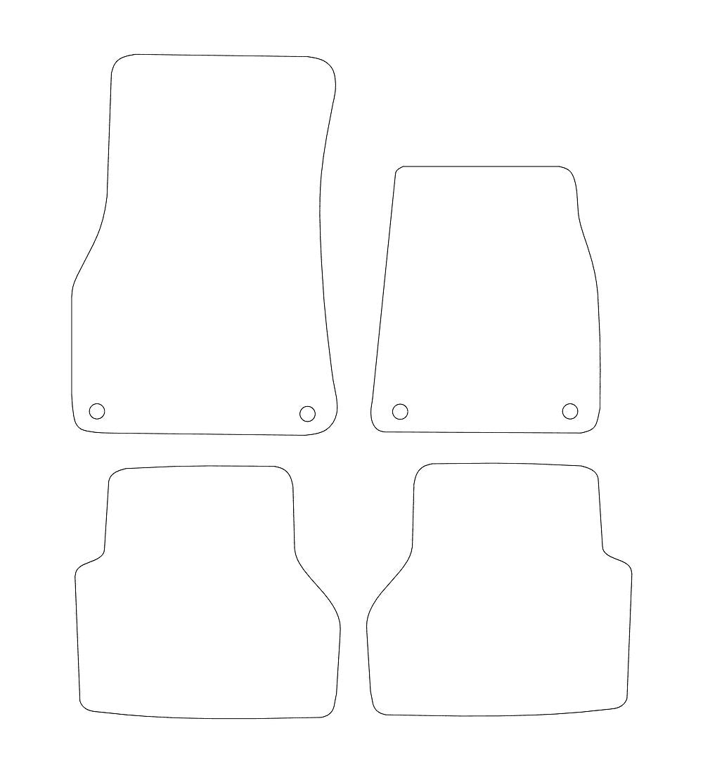 Audi A6 (2018-2024) Car Mats (4-Clips) Mat Shape