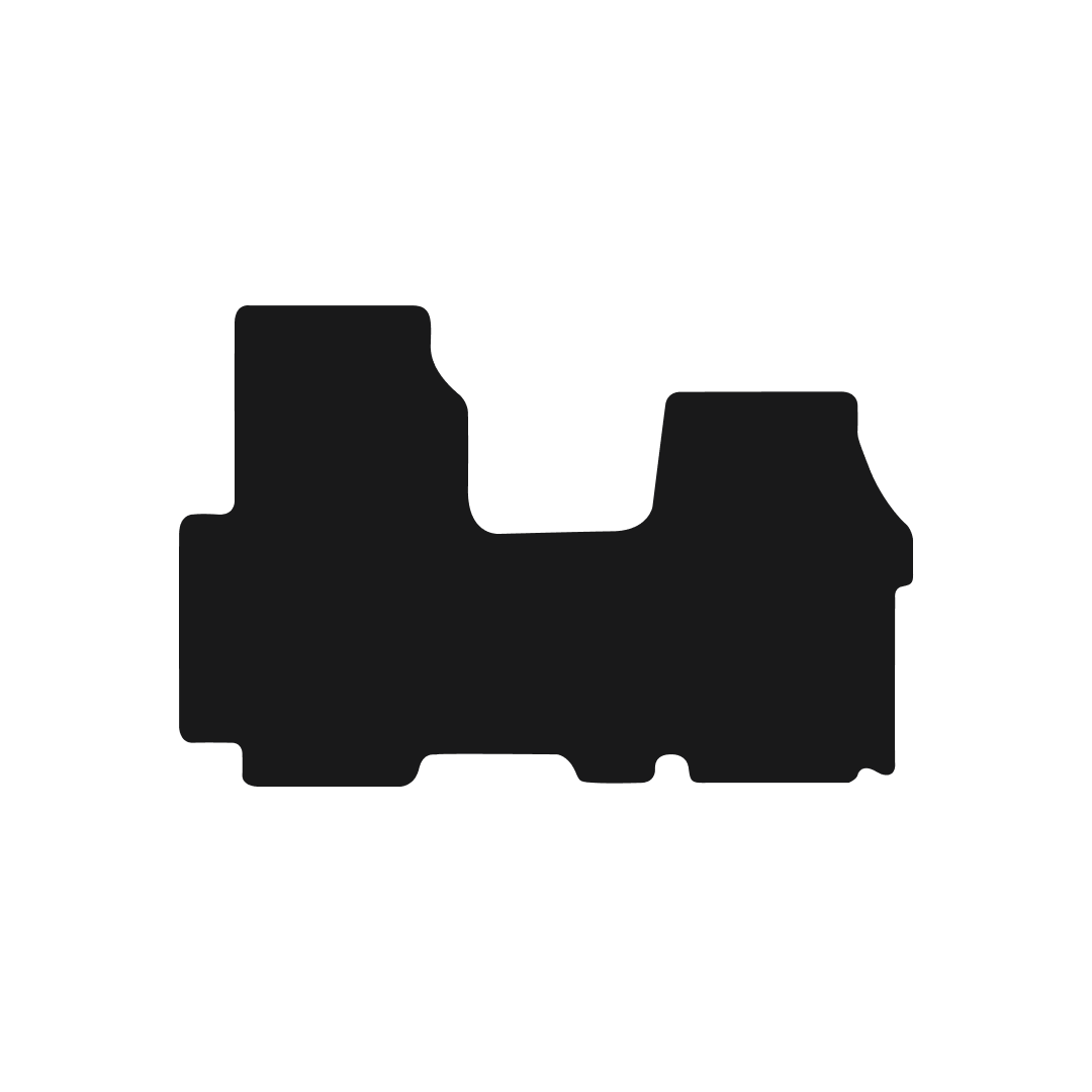 Vauxhall Vivaro (2001-2014) Van Mats (1 Piece Front Mats) Mat Shape