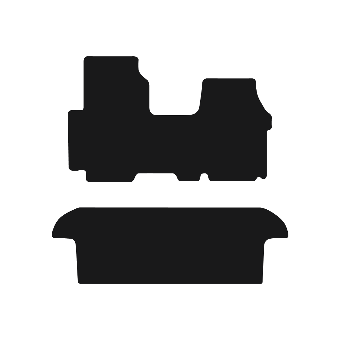 Vauxhall Vivaro (2001-2014) Van Mats (1pc Front Plus 1pc Rear For Bench Seat Mats) Mat Shape