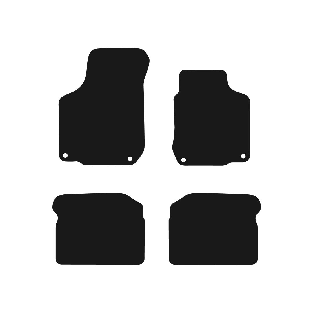 Volkswagen Golf 4 (1997-2004) Car Mats (4 Round Clips) Mat Shape
