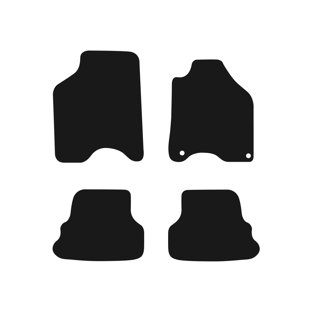 Volkswagen Lupo (1999-2005) Car Mats (2 Clips With 38cm Spacing) Mat Shape