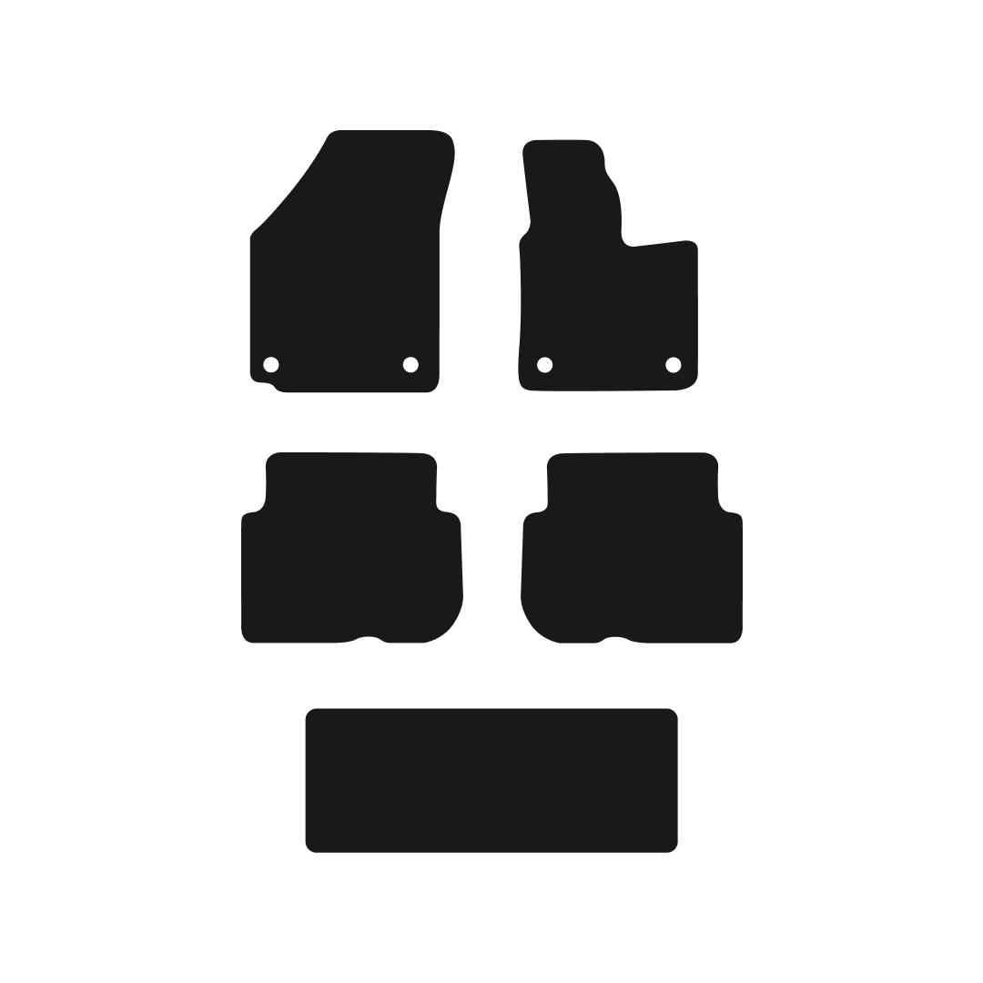 Volkswagen Touran Oval Fixings (2010-2016) Car Mats (7 Seat) Mat Shape