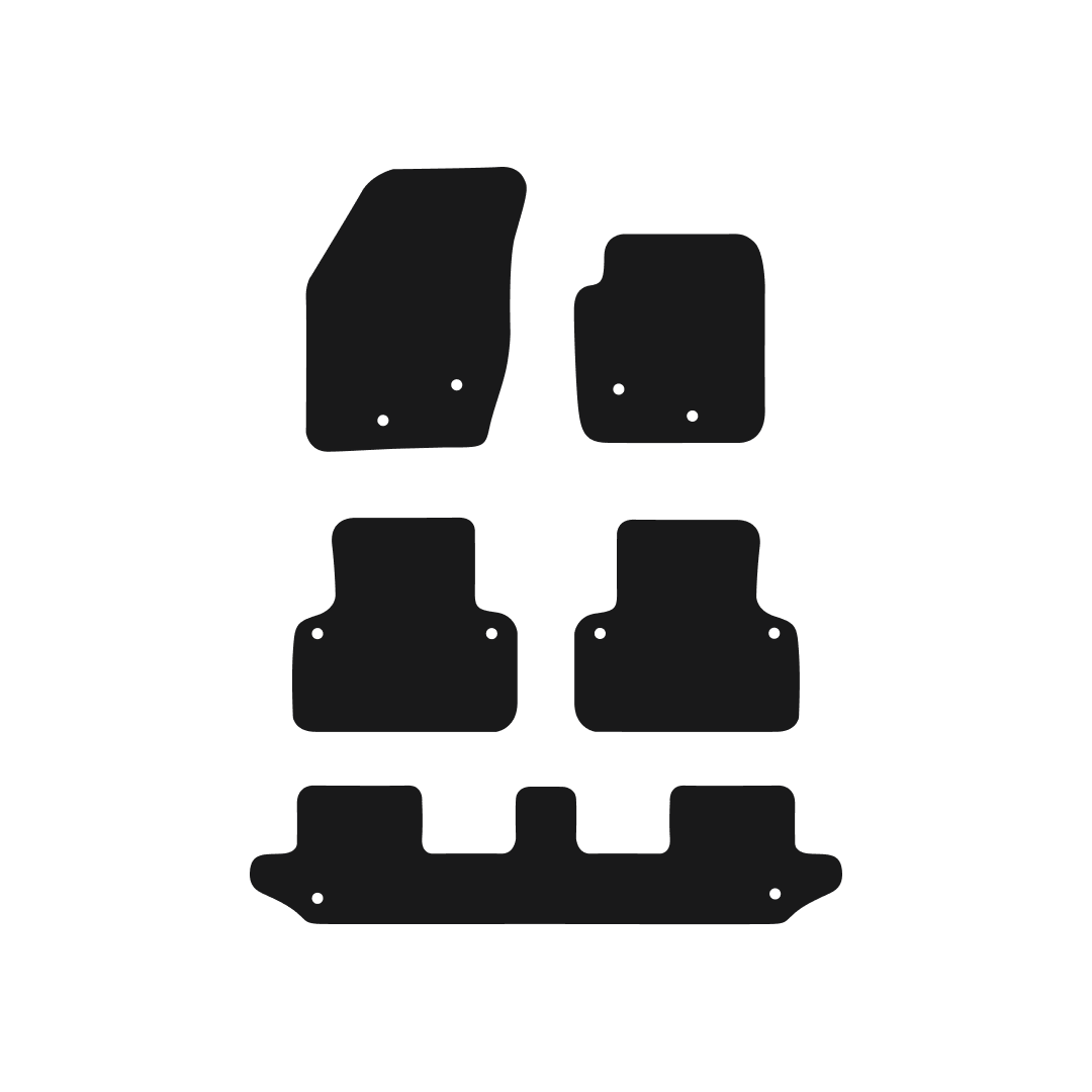 Volvo XC90 (2003-2014) Car Mats (With Clips - 5 Pc) Mat Shape