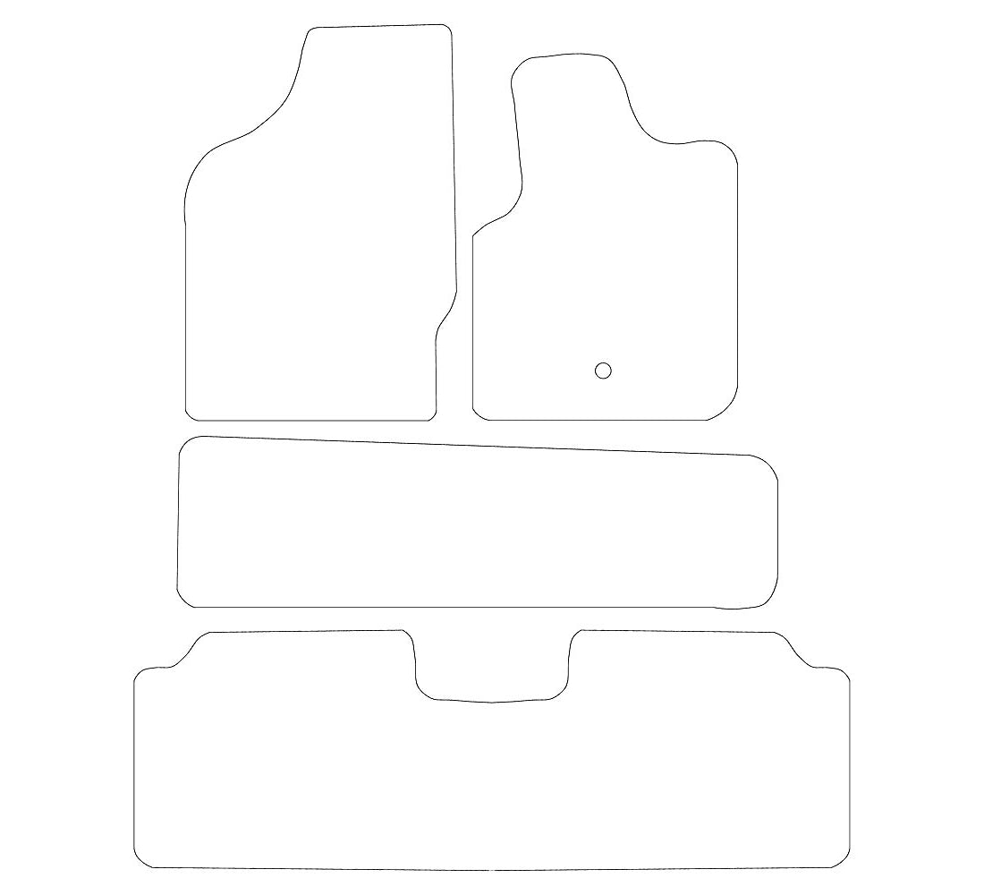 Seat Alhambra (1996-2006) Car Mats (1 clip) Mat Shape